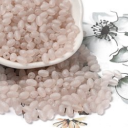 Transparent Colours Glass Seed Beads, Round Hole, Oval, Lavender Blush, 5.5~6x3.5~4mm, Hole: 0.8mm, about 450pcs/50g(X-SEED-F006-03A-06)