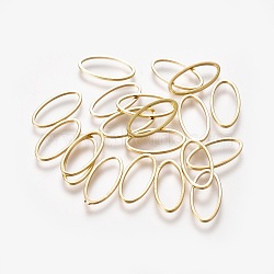 Brass Linking Rings, Oval, Golden, 16x8x1mm(EC017-G)