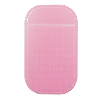 Silicone Anti-Slip Tools Sticky Mat for Diamond Painting, Oval, Pink, 142x83x2mm