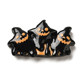 Halloween Theme Cartoon Resin  Cabochons, Pumpkin, 19x32x6.5mm