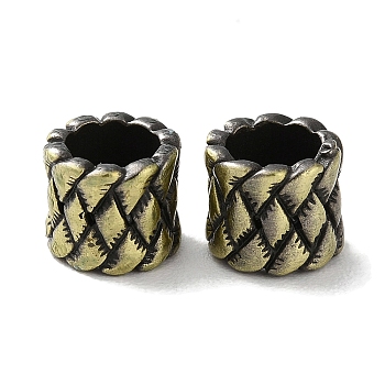 Tibetan Style Brass Beads, Cadmium Free & Lead Free, Column, Antique Bronze, 9x7.5mm, Hole: 6mm