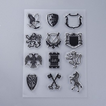 Silicone Stamps, for DIY Scrapbooking, Photo Album Decorative, Cards Making, Stamp Sheets, Animal Pattern, 160x110x3mm