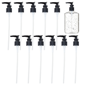 24 Tooth Plastic Dispensing Pumps, Fits Shampoo and Conditioner Jugs Bottles, Black, 4.8x2.6x21.8~22.2cm