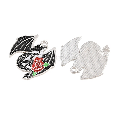 Alloy with Black Enamel Pendants(AL-CBA2919-02P-11)-2