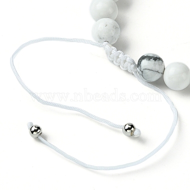 Chakra Natural & Synthetic Mixed Stone Braided Bead Bracelets(BJEW-JB09857)-4