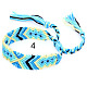 bracelet cordon en coton tressé à motif losange(FIND-PW0013-003A-04)-1