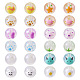 Pandahall 24Pcs 12 Styles Transparent Hand Painting Acrylic Beads(OACR-TA0001-29)-1