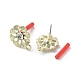 Rack Plating Golden Alloy with Rhinestone Stud Earring Findings(EJEW-B036-02G-11)-2