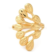 Light Gold Brass Adjustable Rings for Women, Teardrop, Inner Diameter: 19mm(RJEW-A022-01D)