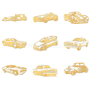 Nickel Decoration Stickers, Metal Resin Filler, Epoxy Resin & UV Resin Craft Filling Material, Car Pattern, 40x40mm, 9 style, 1pc/style, 9pcs/set(DIY-WH0450-002)
