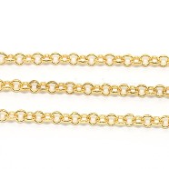 Iron Rolo Chains, Belcher Chain, Unwelded, Light Gold, 3x1mm(CHC-O001-A-11)