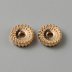 Alloy Spacer Beads, Flat Round, Light Gold, 5.5x1.7mm, Hole: 1.2mm(FIND-WH0137-09KCG)