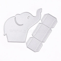 Frame Metal Cutting Dies Stencils, for DIY Scrapbooking/Photo Album, Decorative Embossing DIY Paper Card, Elephant, Matte Platinum Color, 92x85x0.8mm(DIY-I023-06)