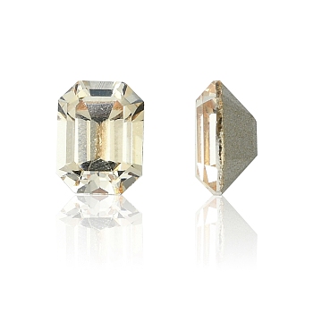 Preciosa&reg MAXIMA Crystal Fancy Stones, Czech Crystal, 435 34 222 Octagon, Dura Foiling, 00030 235 Honey, 8x6mm