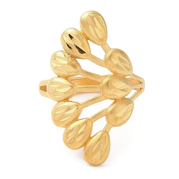 Light Gold Brass Adjustable Rings for Women, Teardrop, Inner Diameter: 19mm