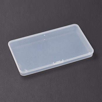 (Defective Closeout Sale: Scratch Mark) Polypropylene Box, Plastic Bead Containers, Rectangle, Clear, 11.8x19x1.7cm