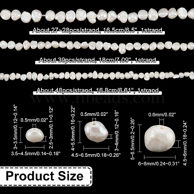 nbeads 3 brins 3 styles brins de perles de culture d'eau douce naturelles(PEAR-NB0002-09)-2