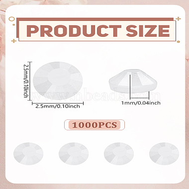 1000Pcs Glass Rhinestone Cabochons(DIY-LP0002-52D)-2