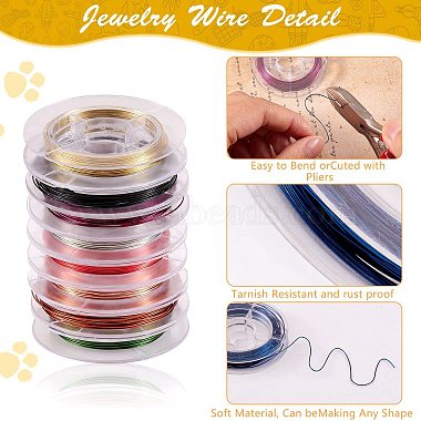 9 Rolls 9 Colors Round Copper Wire(CWIR-SZ0001-07)-4