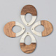 Opaque Resin & Walnut Wood Pendants(RESI-S389-014A-C04)-1