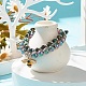 2Pcs 2 Style Natural African Turquoise & Lava Rock & Synthetic Hematite Stretch Bracelets Set with Alloy Ennmel Bee(BJEW-JB08022)-2