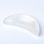 Moon Natural Selenite Figurines, Reiki Energy Stone Display Decorations, for Home Feng Shui Ornament, WhiteSmoke, 70~75x28~30x10mm(DJEW-PW0021-17)