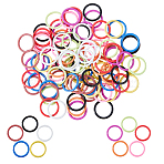 100Pcs 10 Colors Baking Paint Iron Stitch Markers Rings, Mixed Color, 1.55x0.15cm, Inner Diameter: 1.25cm, 10pcs/color(IFIN-HS0001-04)