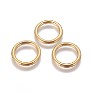 304 Stainless Steel Linking Rings, Ring, Golden, 19.4x2.3mm(X-STAS-G191-08G)