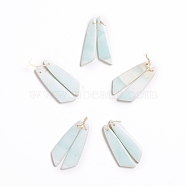 Natural Hemimorphite Pendants, for Jewelry Making, Wing, 43~44.5x10~11x3.5~5mm, Hole: 1.2mm(G-G827-04R)