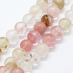 Tigerskin Glass Beads Strands, Round, 6mm, Hole: 0.8mm, about 63pcs/strand,  14.76 inch(37.5cm)(X-G-I199-16-6mm)