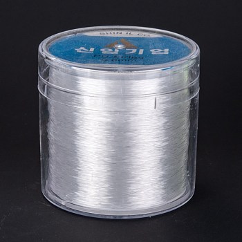 Korean Round Crystal Elastic Stretch Thread, for Bracelets Gemstone Jewelry Making Beading Craft, Clear, 0.6mm, about 284.33 yards(260m)/roll