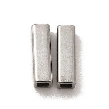 304 Stainless Steel Beads, Rectangle, Stainless Steel Color, 10x3x3mm, Hole: 1.8x1.8mm