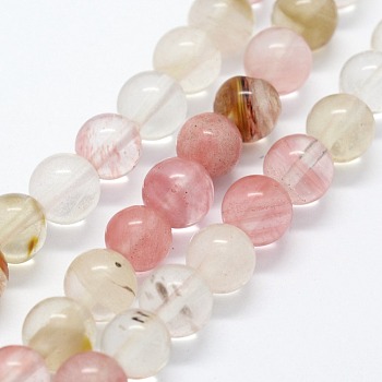 Tigerskin Glass Beads Strands, Round, 6mm, Hole: 0.8mm, about 63pcs/strand,  14.76 inch(37.5cm)