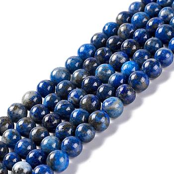 Natural Lapis Lazuli Round Bead Strands, 6mm, Hole: 1mm, about 62pcs/strand, 15.5 inch