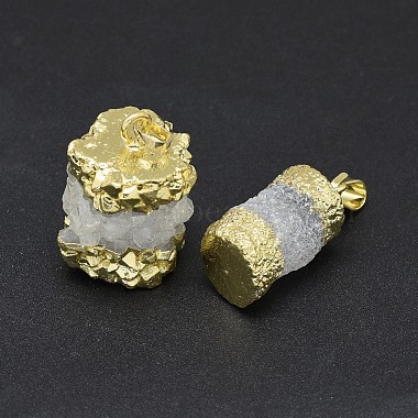 Natural Druzy Crystal Agate Pendants(G-F584-J01-G)-2