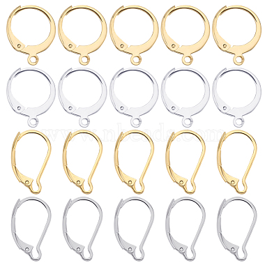 Golden & Stainless Steel Color 304 Stainless Steel Leverback Earring Findings