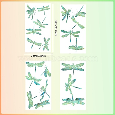 4шт. 2 стили ПВХ наклейки ослепительные цветные наклейки на окна 3d лазерная стрекоза электростатические наклейки на окна из стекла(JX831A)-2
