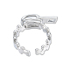 Zipper Shape Brass Cuff Ring for Women(RJEW-N039-07P)-3