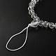 perles de strass en verre et argile polymère rondelle chaînes de dragonne de téléphone(HJEW-YW0001-05D)-2