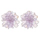 aretes de flores de resina con 304 pasadores de acero inoxidable(EJEW-JE05359-01)-1