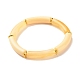 Two Tone Acrylic Curved Tube Beaded Stretch Bracelet(BJEW-JB07971-02)-1