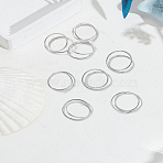 8Pcs Alloy Napkin Rings, Napkin Holder Adornment, for Place Settings, Wedding & Party Decoration, Platinum, 46x24mm(AJEW-LP0002-69P)