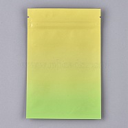 Gradient Color Plastic Zip Lock Bags, Resealable Aluminum Foil Food Storage Bags, Self Seal Bags, Rectangle, Green, 15x10.1cm, Unilateral Thickness: 3.9 Mil(0.1mm)(OPP-P002-A03)