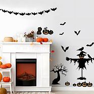 Translucent PVC Self Adhesive Wall Stickers, Waterproof Building Decals for Home Living Room Bedroom Wall Decoration, Pumpkin, 900x300mm(STIC-WH0015-207)