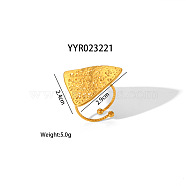 Stainless Steel Cuff Rings for Women, Triangle, Golden(ZN8337-2)