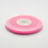 Polyester Velvet Ribbon for Gift Packing and Festival Decoration, Hot Pink, 1/4 inch(7mm), about 70yards/roll(64m/roll)(SRIB-M001-7mm-156)