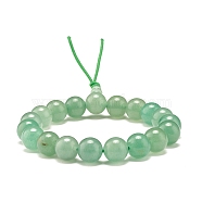 Natural Green Aventurine Round Beads Stretch Bracelet, Calabash Mala Beads Bracelet for Women, Inner Diameter: 2-1/8 inch(5.4cm)(BJEW-JB07235-01)