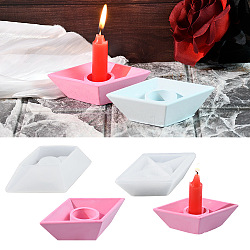 DIY Candle Making, Resin Casting Molds, For UV Resin, Epoxy Resin Craft Making, White, White, 100x65x38mm(AJEW-U017-02)