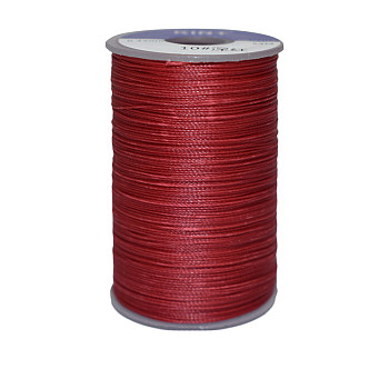 Waxed Polyester Cord, 3-Ply, Dark Red, 0.45mm, about 59.05 yards(54m)/roll