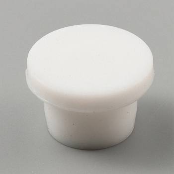 Silicone Hole Plugs, Snap in Hole Plugs, Post Pipe Insert End Caps, for Furniture Fencing, Round, White, 20.5x13mm, Hole: 6.5mm